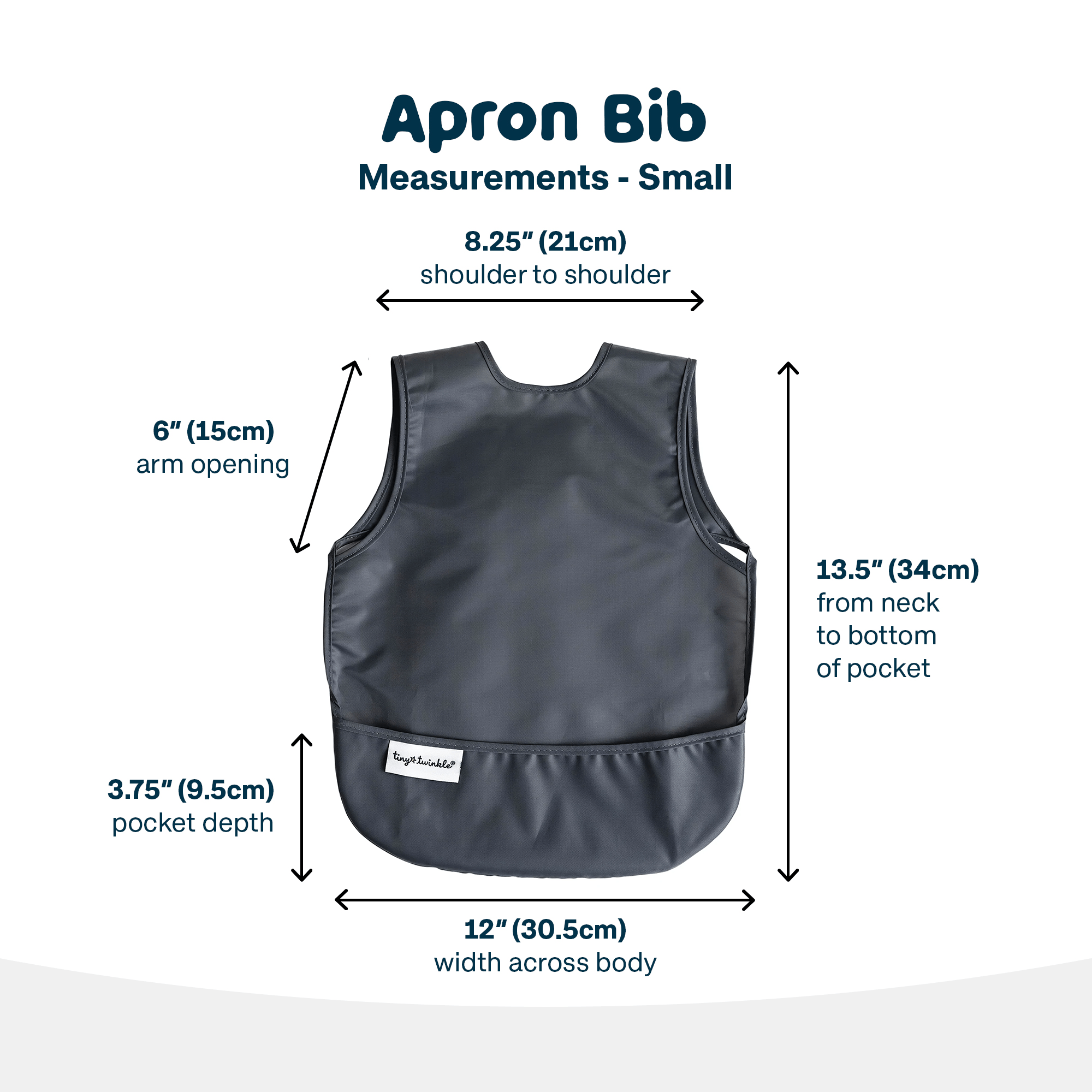 Tiny Twinkle - Mess - Proof Apron Bib 2 Pack - Sage, Charcoal