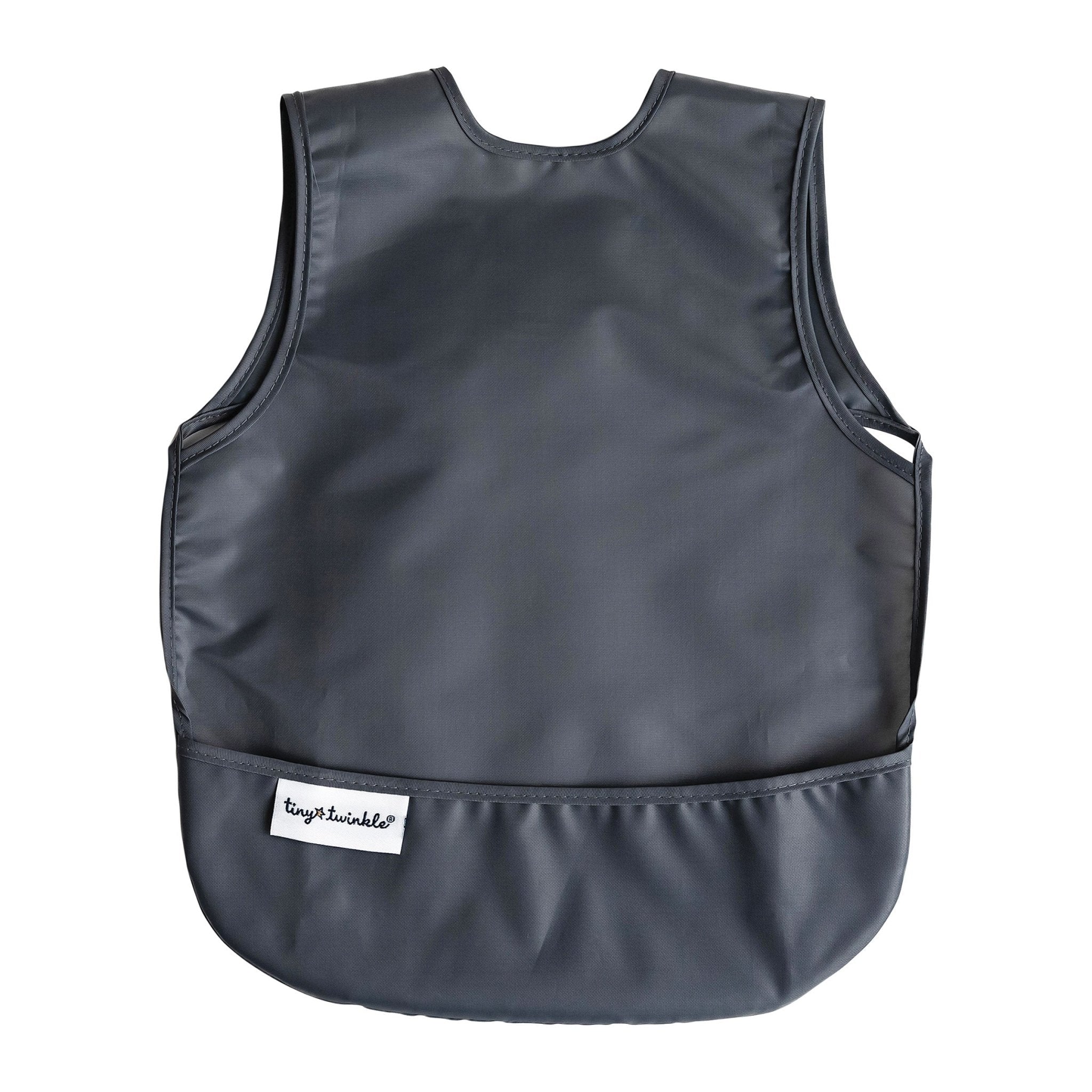 Tiny Twinkle - Mess - Proof Apron Bib 2 Pack - Sage, Charcoal