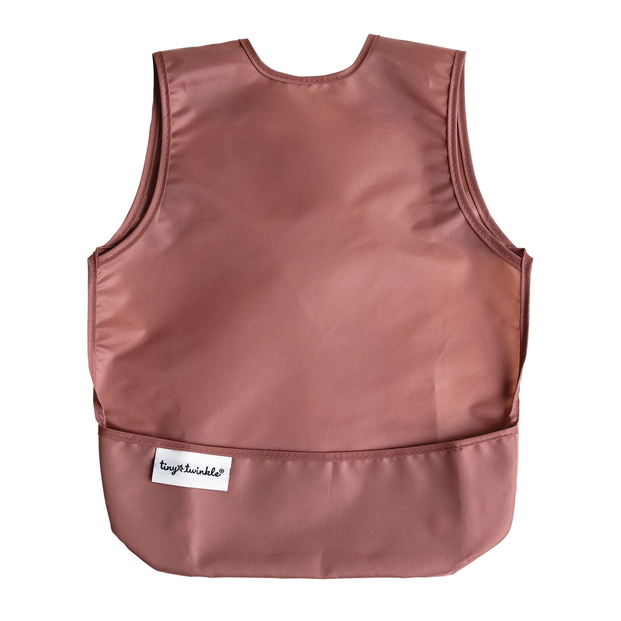 Tiny Twinkle - Mess - Proof Apron Bib 2 Pack - Taupe, Dandelion (No Ruffles)