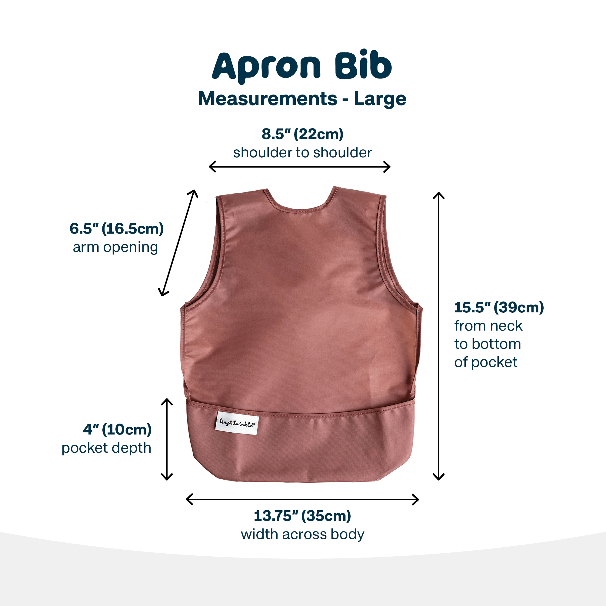 Tiny Twinkle - Mess - Proof Apron Bib 2 Pack - Taupe, Dandelion (No Ruffles)