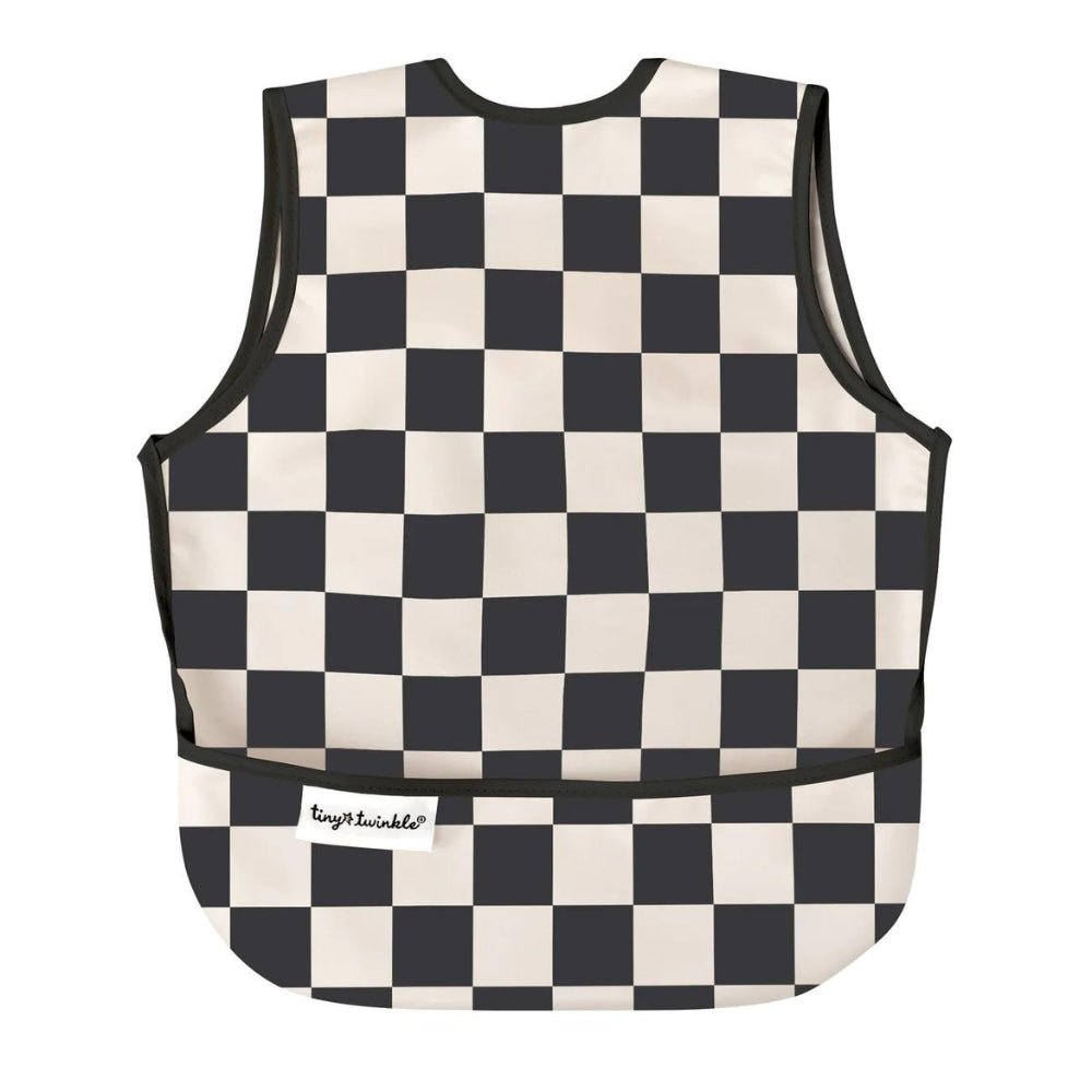 Tiny Twinkle - Mess - Proof Apron Bib - Black Checkers