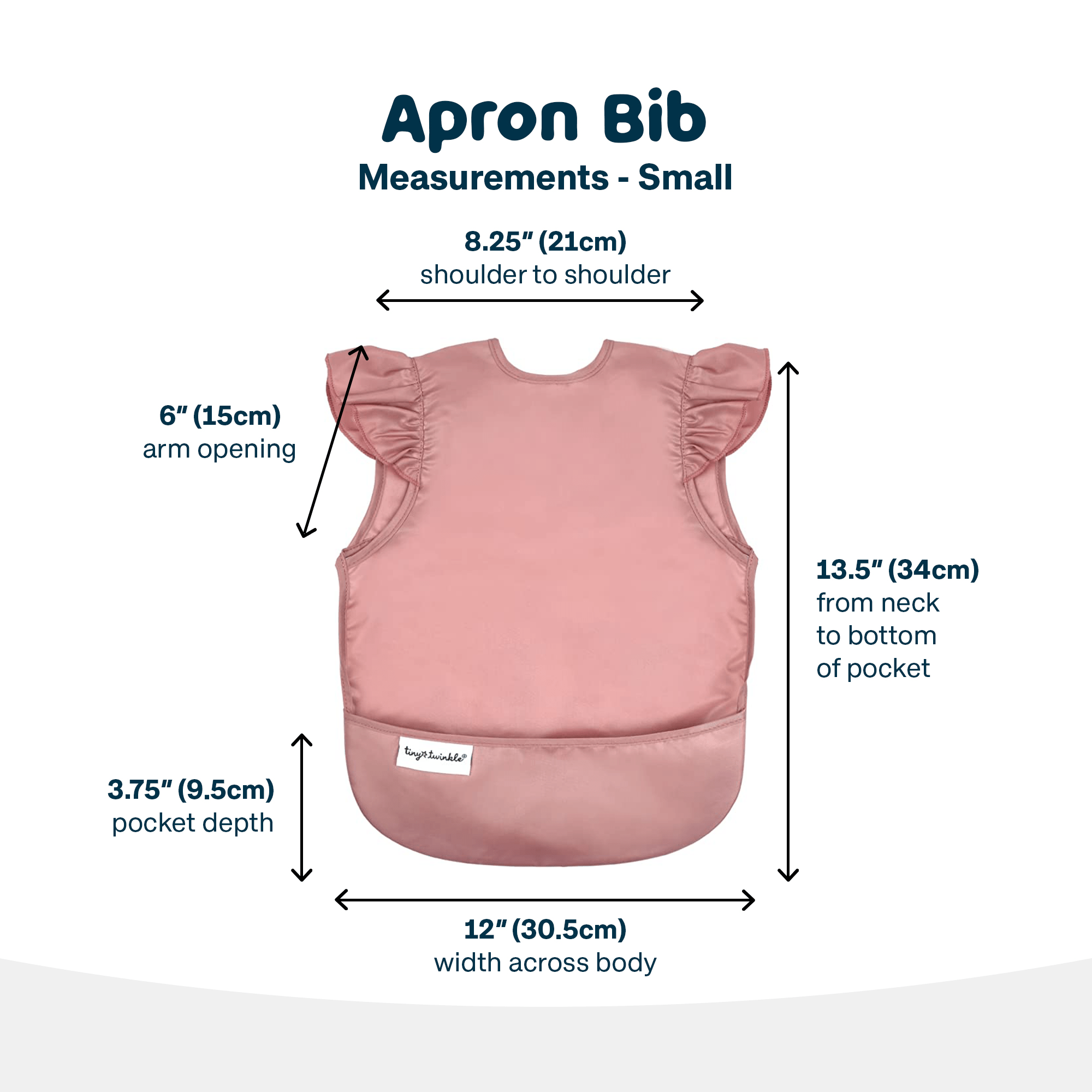 Tiny Twinkle - Mess - Proof Apron Bib - Blue Floral
