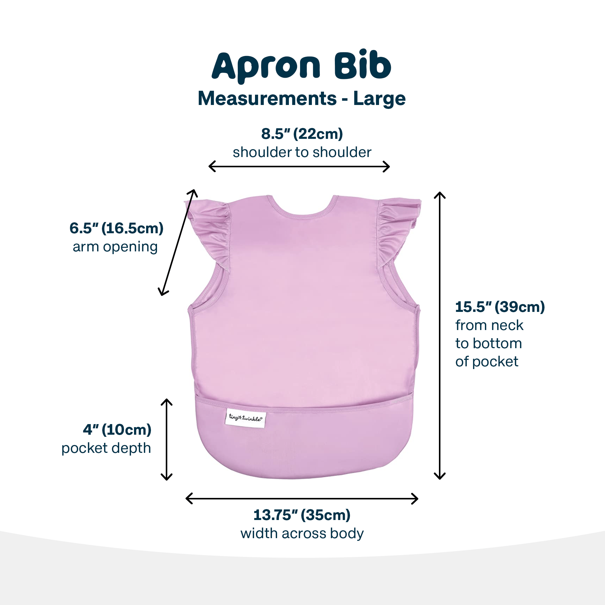 Tiny Twinkle - Mess - Proof Apron Bib - Blue Floral