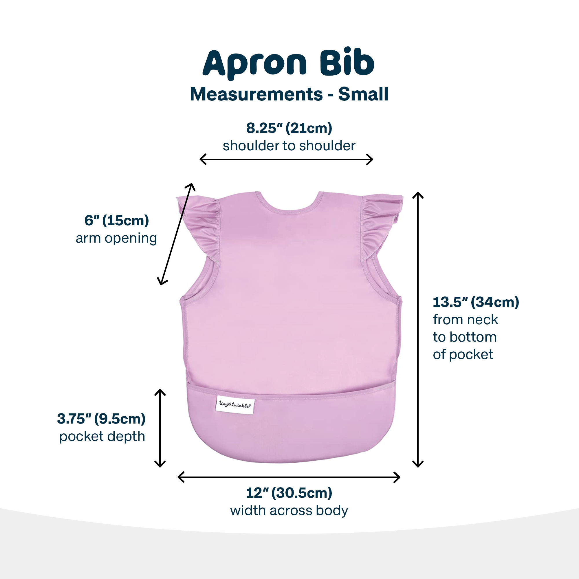 Tiny Twinkle - Mess - Proof Apron Bib - Lilac