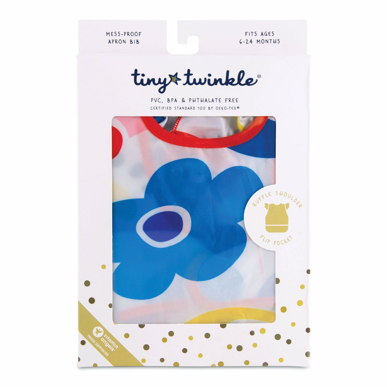 Tiny Twinkle - Mess - Proof Apron Bib - Modern Floral