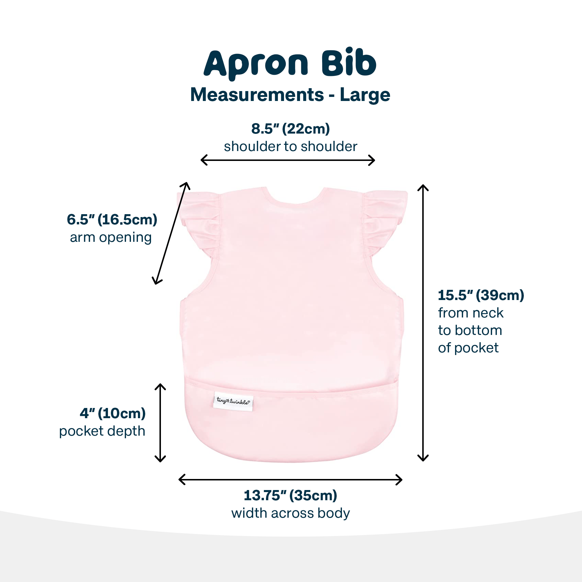 Tiny Twinkle - Mess - Proof Apron Bib - Pink