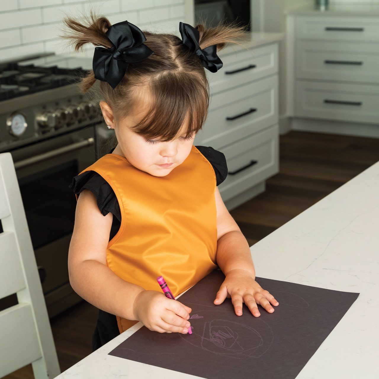 Tiny Twinkle - Mess - Proof Apron Bib Set of 2 - Sand, Cinnamon