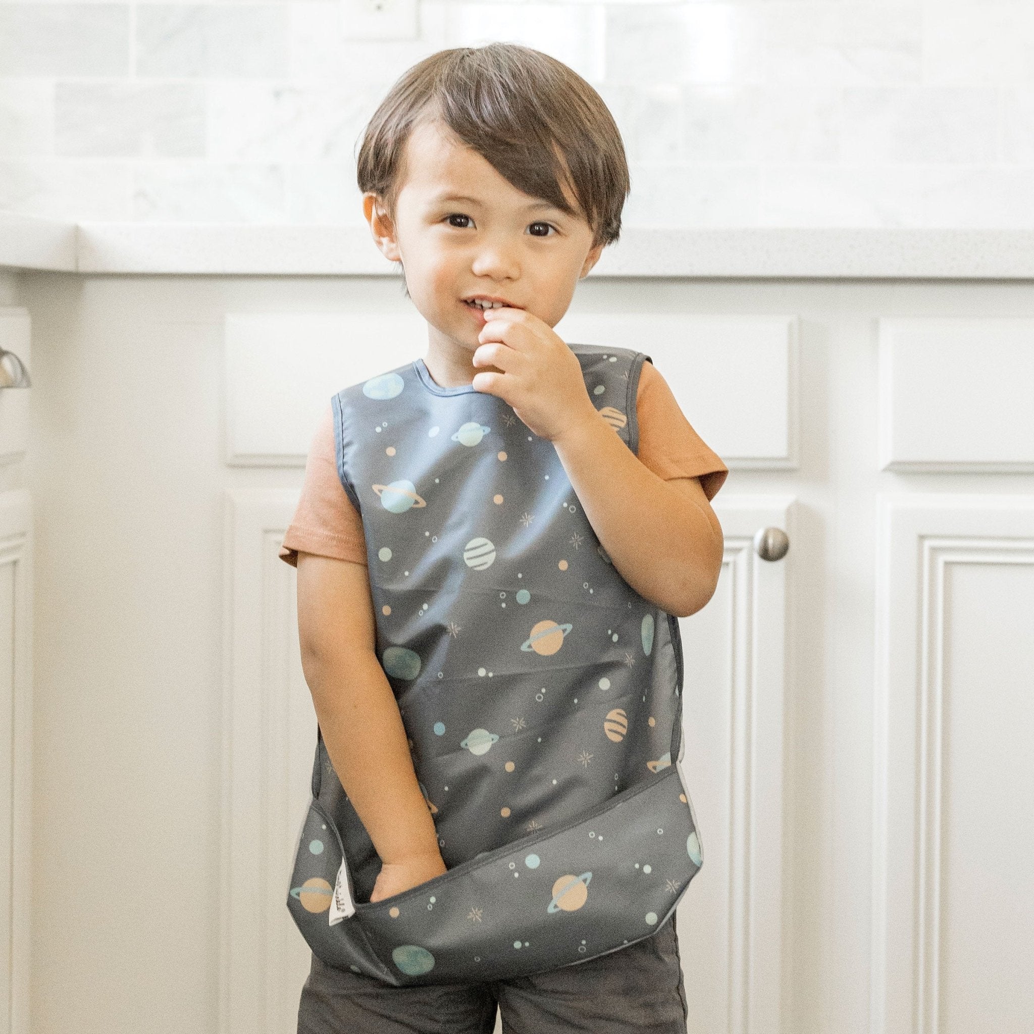 Tiny Twinkle - Mess - Proof Apron Bib - Space