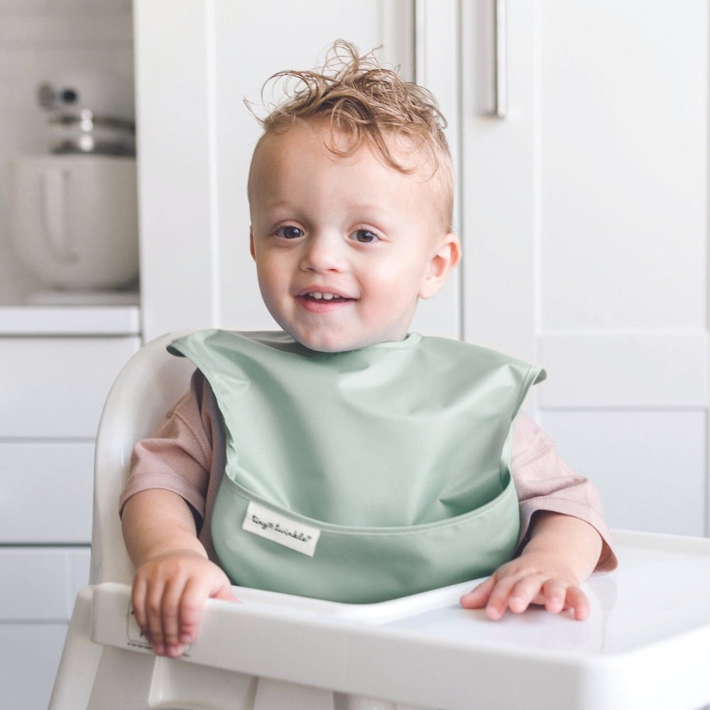 Tiny Twinkle - Mess - Proof Easy Bib 3 pack - Cowboy, Cinnamon, Sage