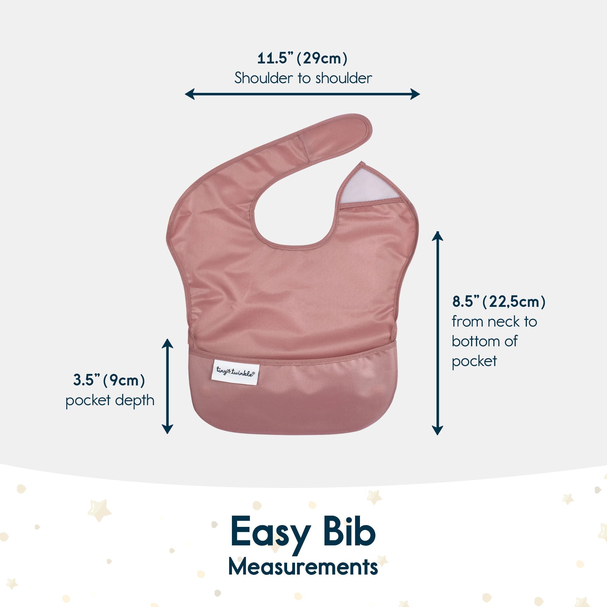 Tiny Twinkle - Mess - Proof Easy Bib - Beige Checkers