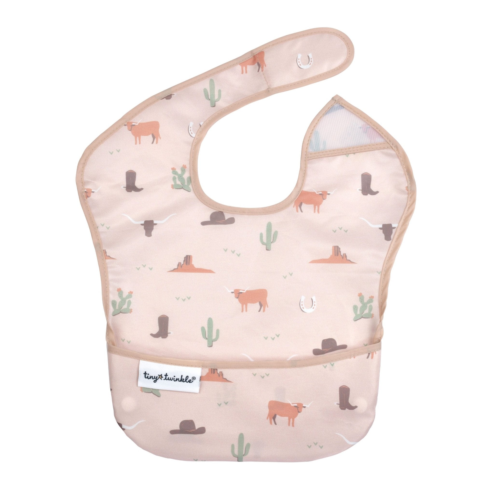 Tiny Twinkle - Mess - Proof Easy Bib - Cowboy
