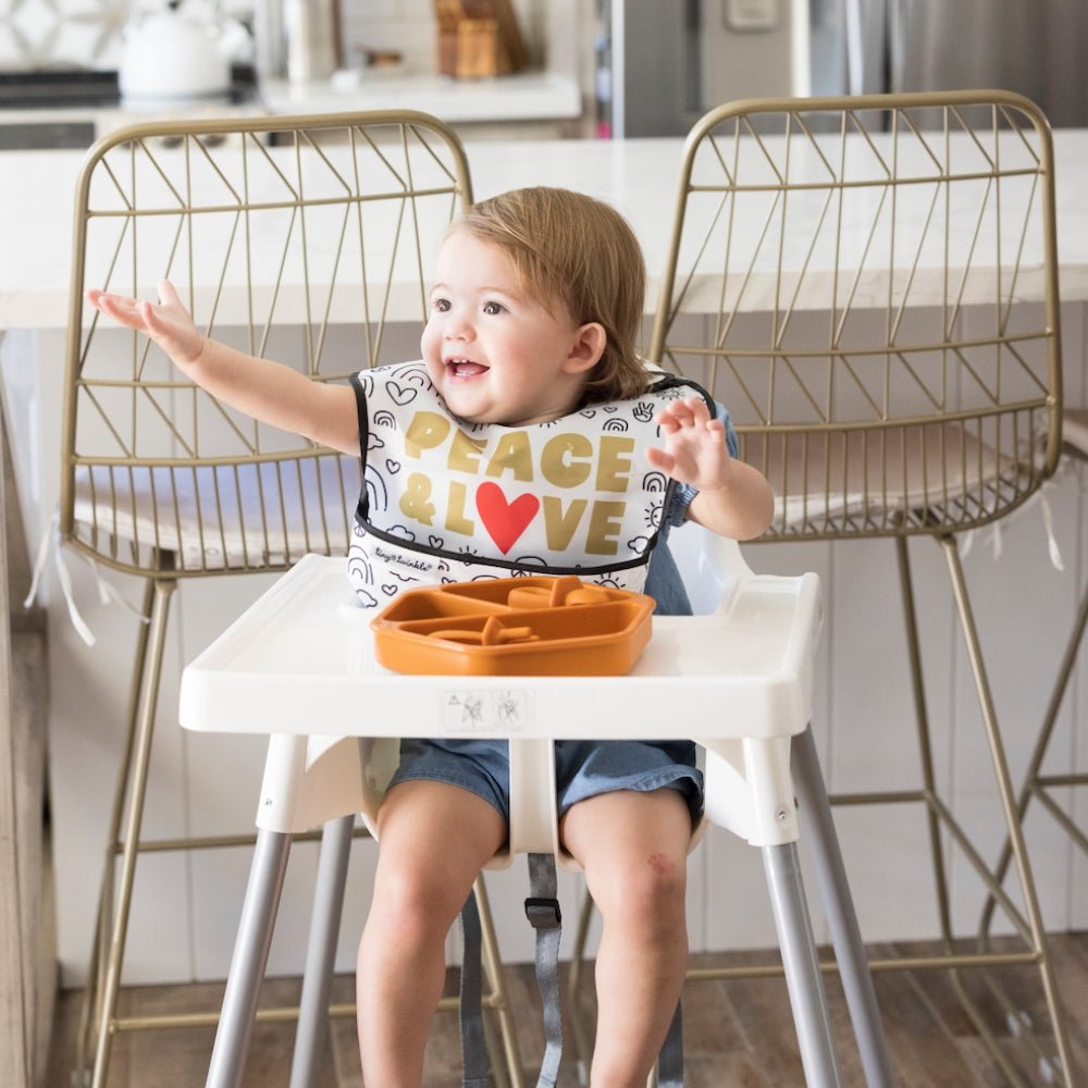 Tiny Twinkle - Mess - Proof Easy Bib - Peace & Love