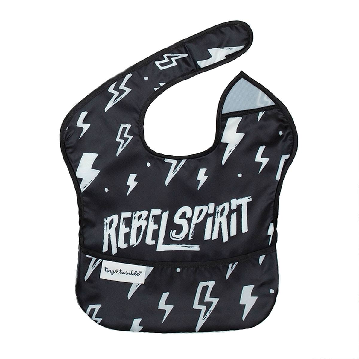 Tiny Twinkle - Mess - Proof Easy Bib - Rebel Spirit