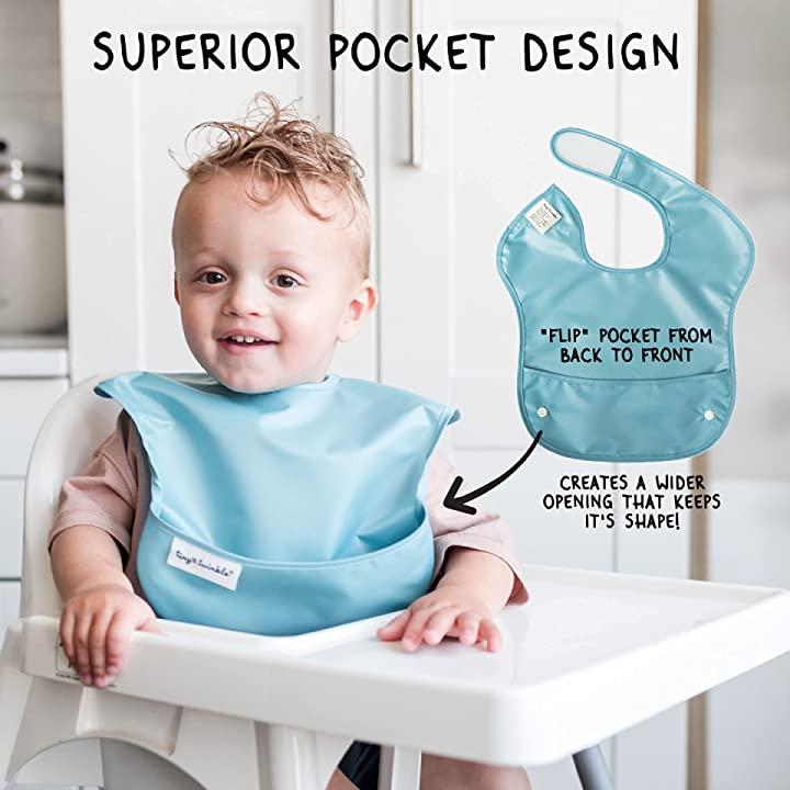 Tiny Twinkle - Mess - Proof Easy Bib - Unicorn Confetti