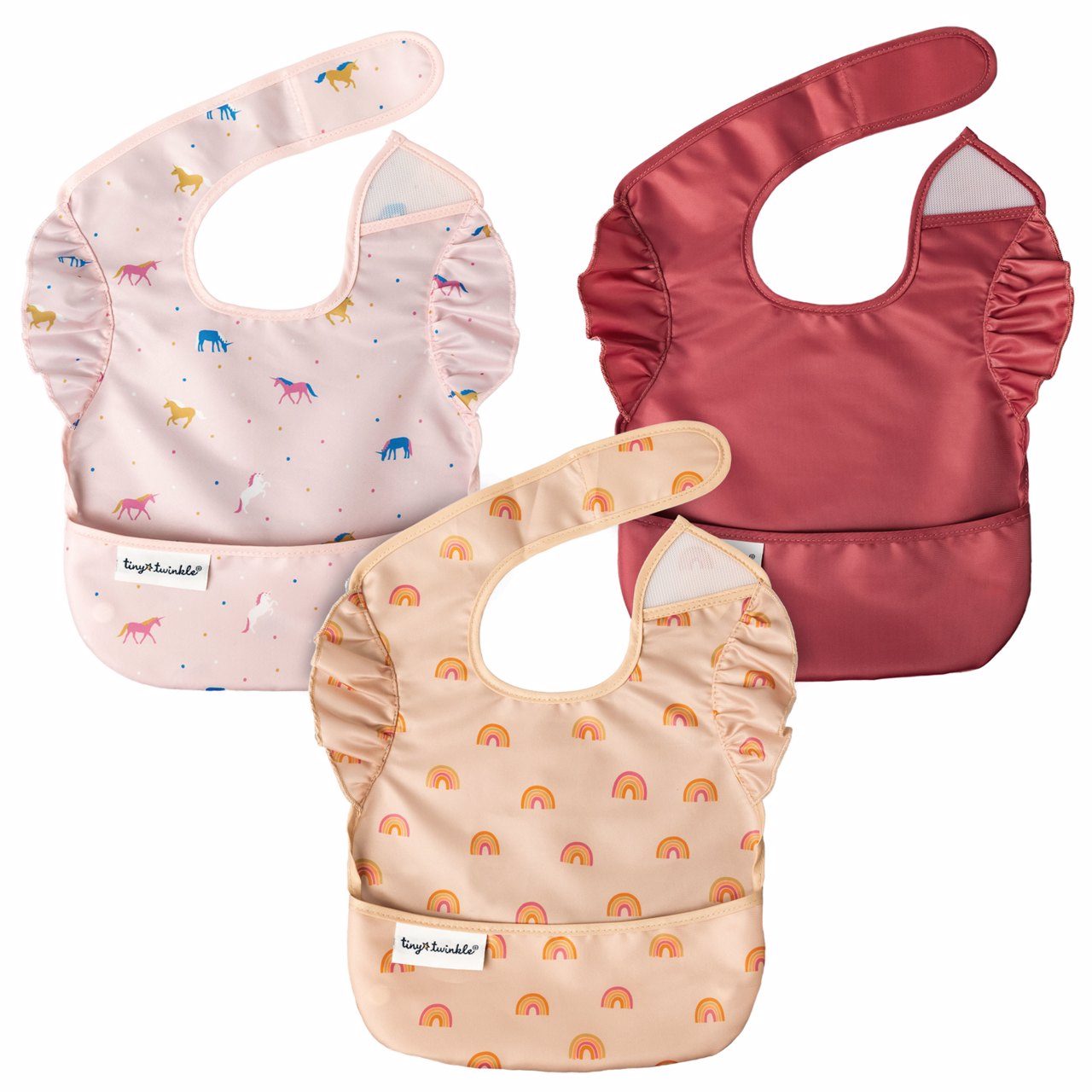 Tiny Twinkle - Mess - Proof Easy Bib - Unicorn Set of 3