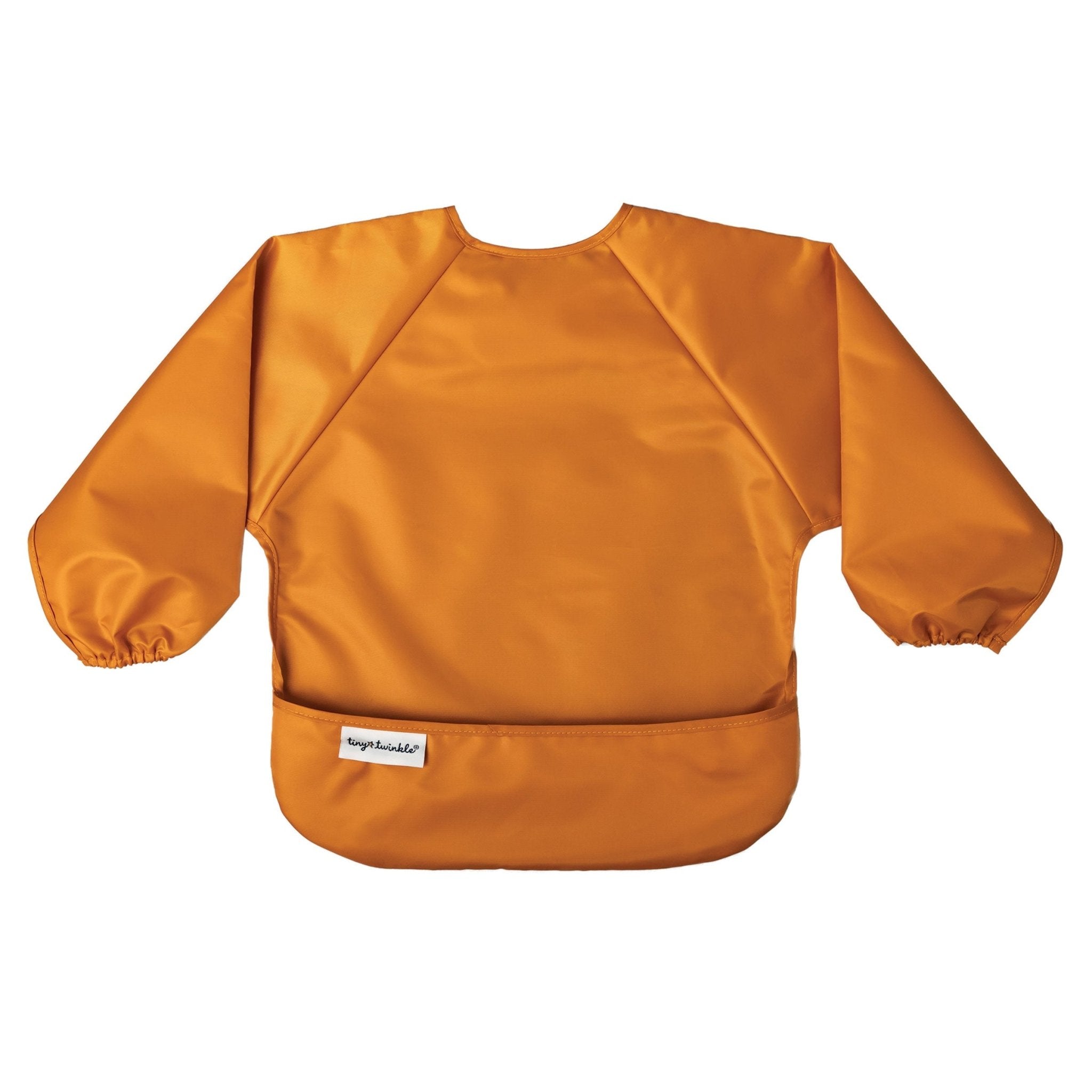 Tiny Twinkle - Mess - Proof Long Sleeve Bib 2 Pack - Sand, Cinnamon - Small/Large