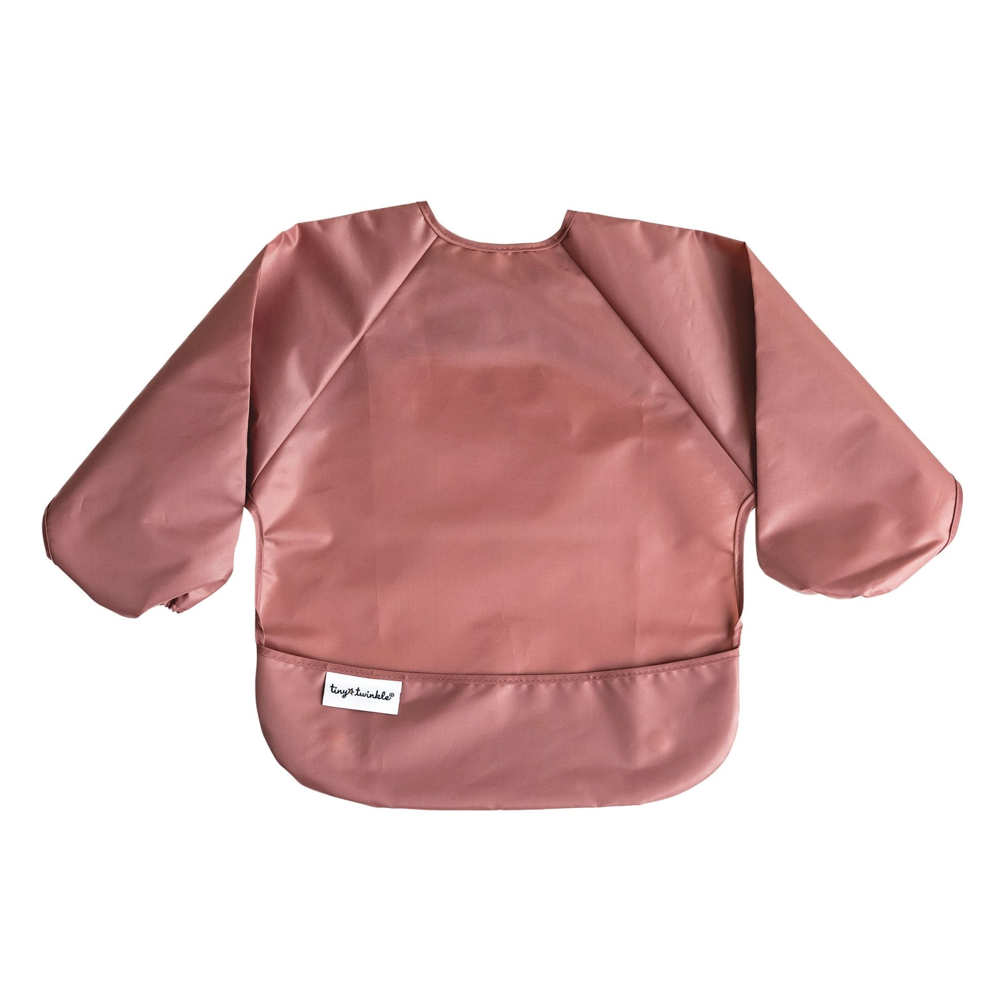 Tiny Twinkle - Mess - Proof Long Sleeve Bib 2 Pack - Taupe, Dandelion - Small/Large