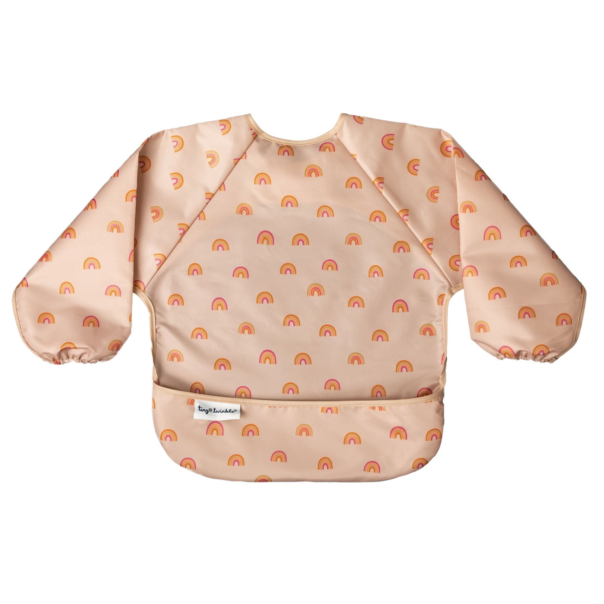 Tiny Twinkle - Mess - Proof Long Sleeve Bib - Boho Rainbow - Small/Large