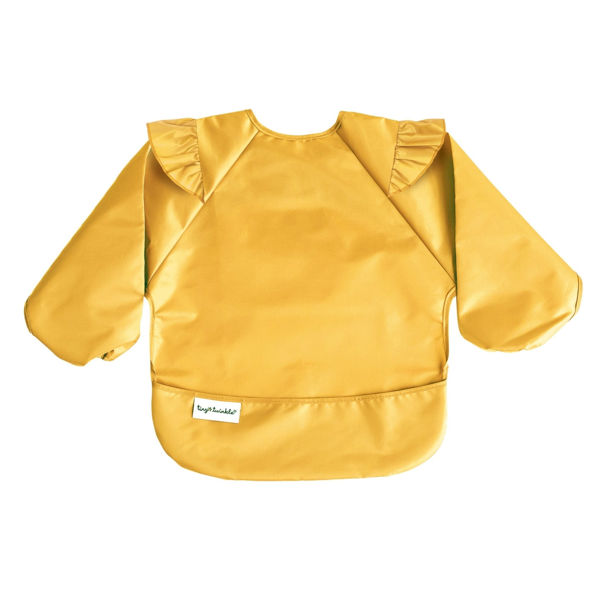Tiny Twinkle - Mess - Proof Long Sleeve Bib - Dandelion