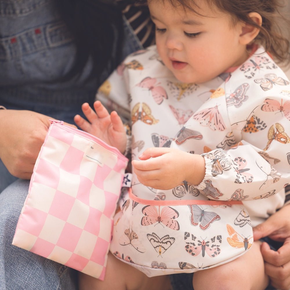 Tiny Twinkle - Mess - Proof Long Sleeve Bib - Flutter