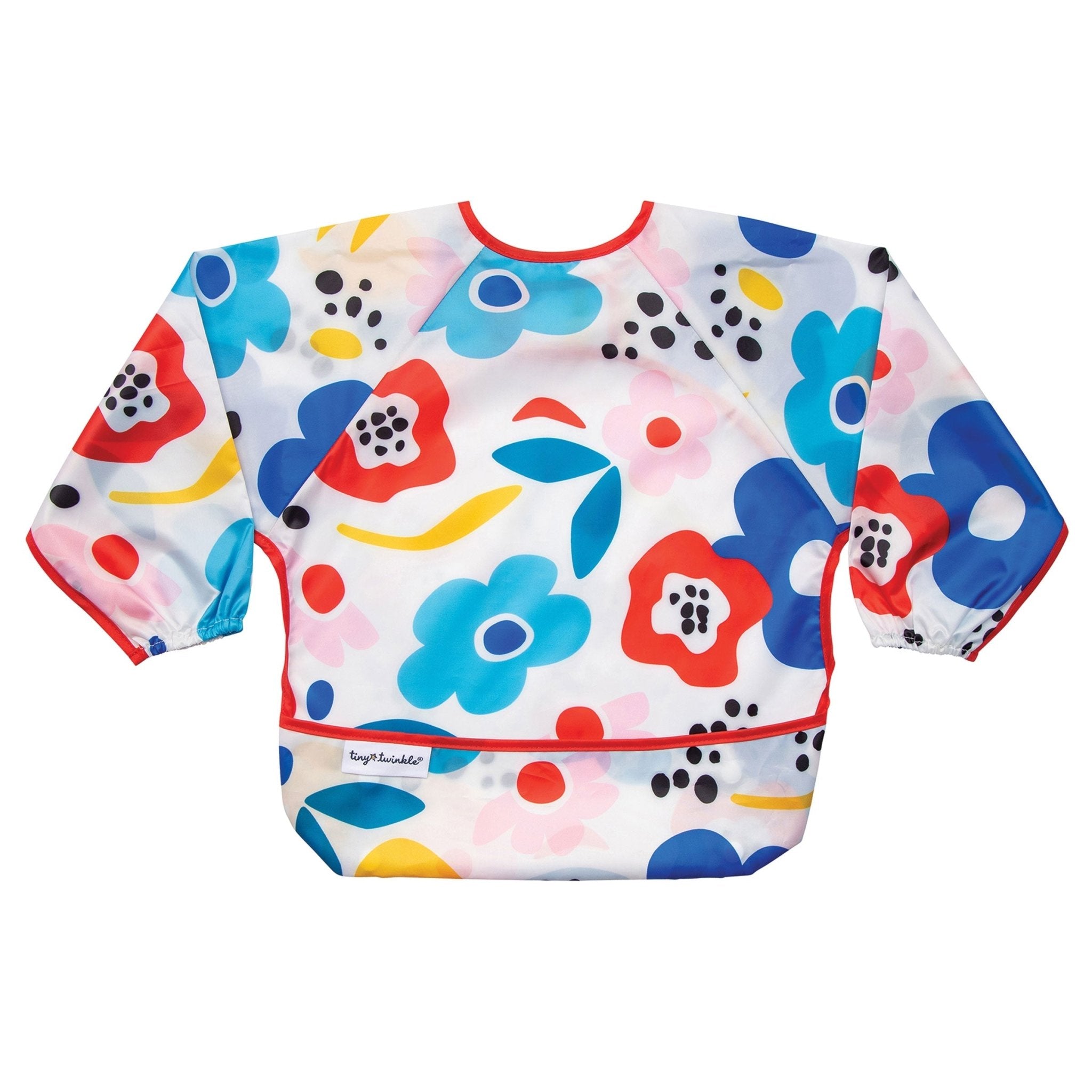 Tiny Twinkle - Mess - Proof Long Sleeve Bib - Modern Floral