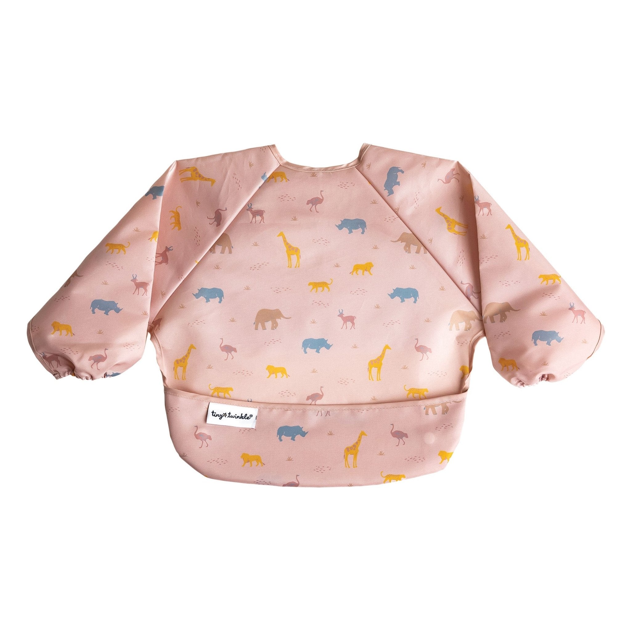 Tiny Twinkle - Mess - Proof Long Sleeve Bib - Petite Safari