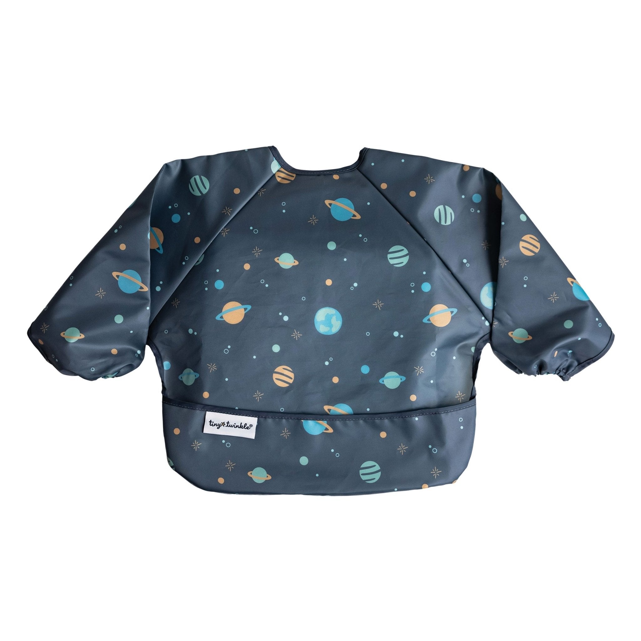 Tiny Twinkle - Mess - Proof Long Sleeve Bib - Space - Small/Large