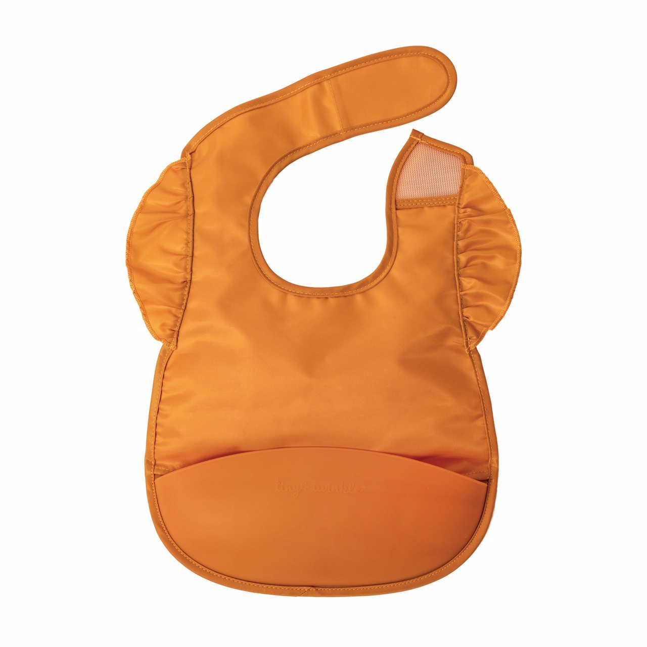 Tiny Twinkle - Mess - Proof Silicone Pocket Bib - Cinnamon
