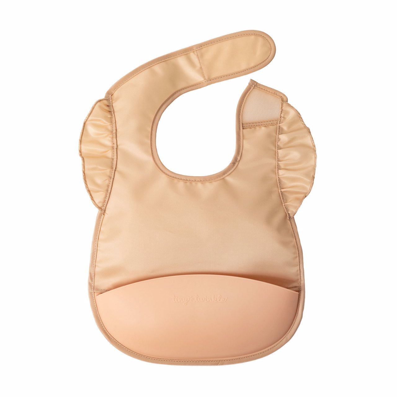 Tiny Twinkle - Mess - Proof Silicone Pocket Bib - Sand