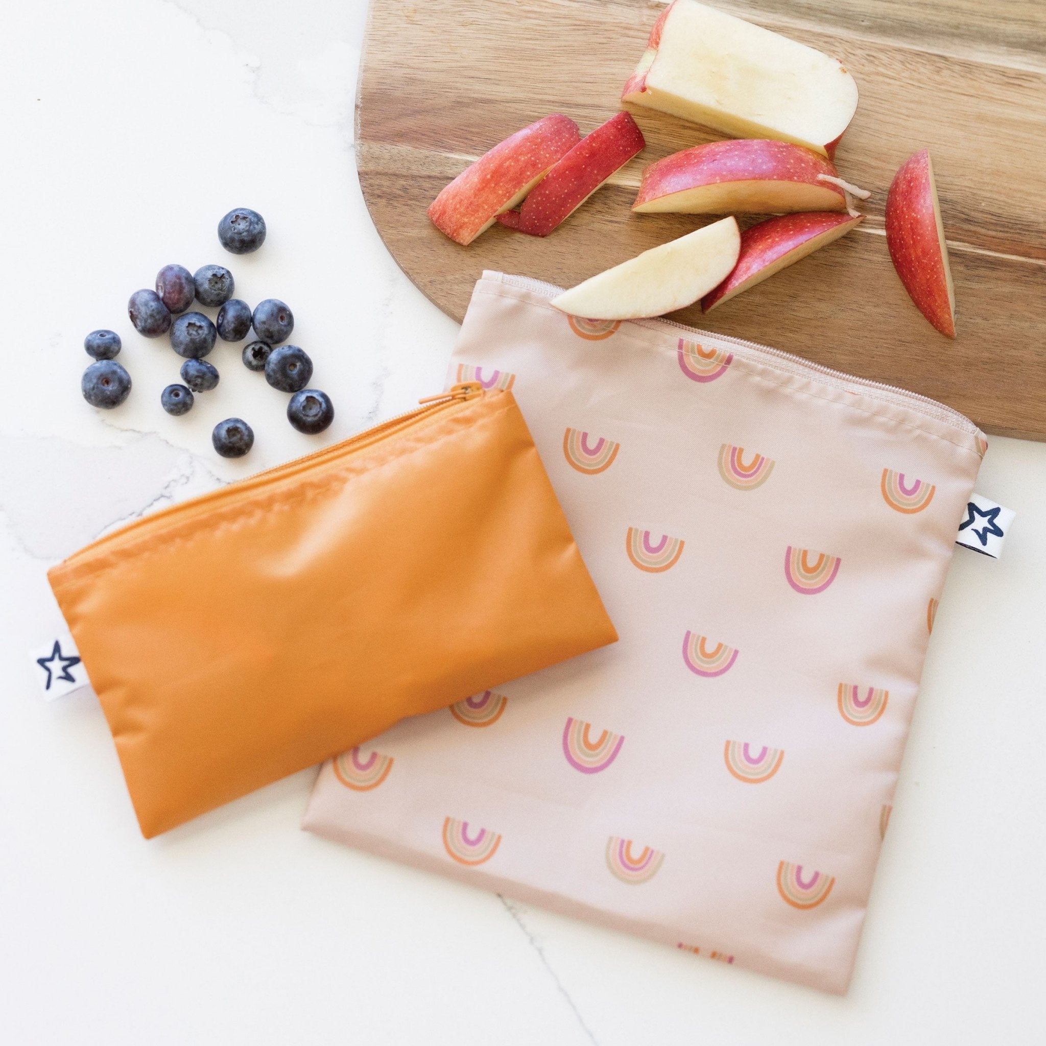 Tiny Twinkle - Mess - Proof Snack Bag 5 Pack - Boho Rainbow
