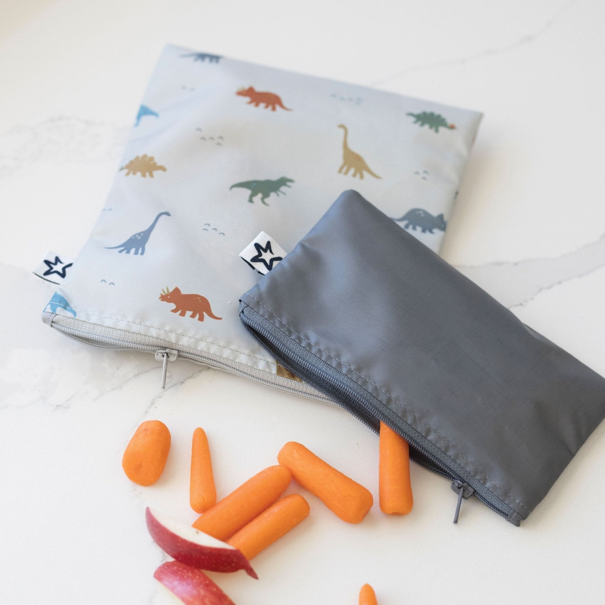 Tiny Twinkle - Mess - Proof Snack Bag 5 Pack - Dinosaur