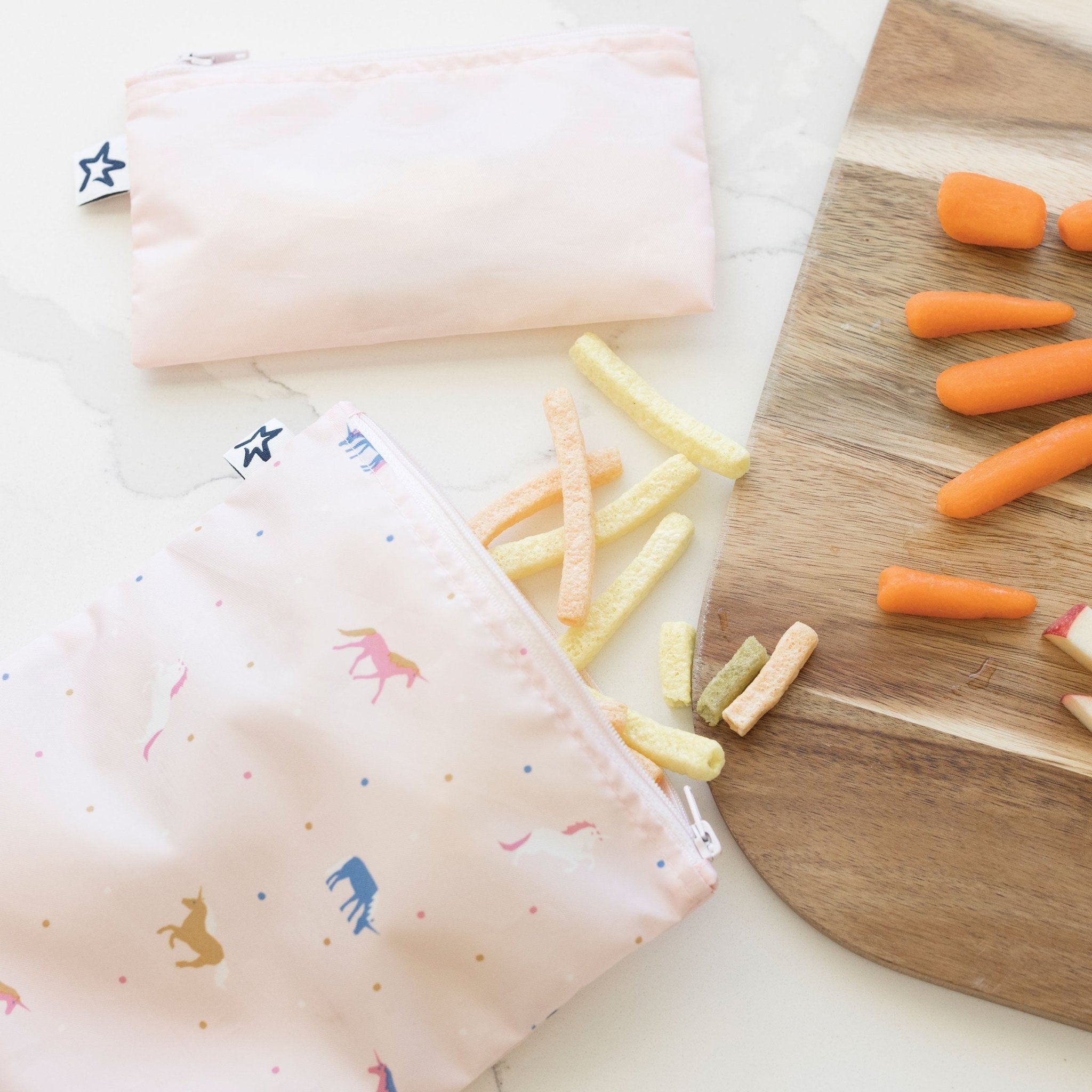 Tiny Twinkle - Mess - Proof Snack Bag 5 Pack - Unicorn
