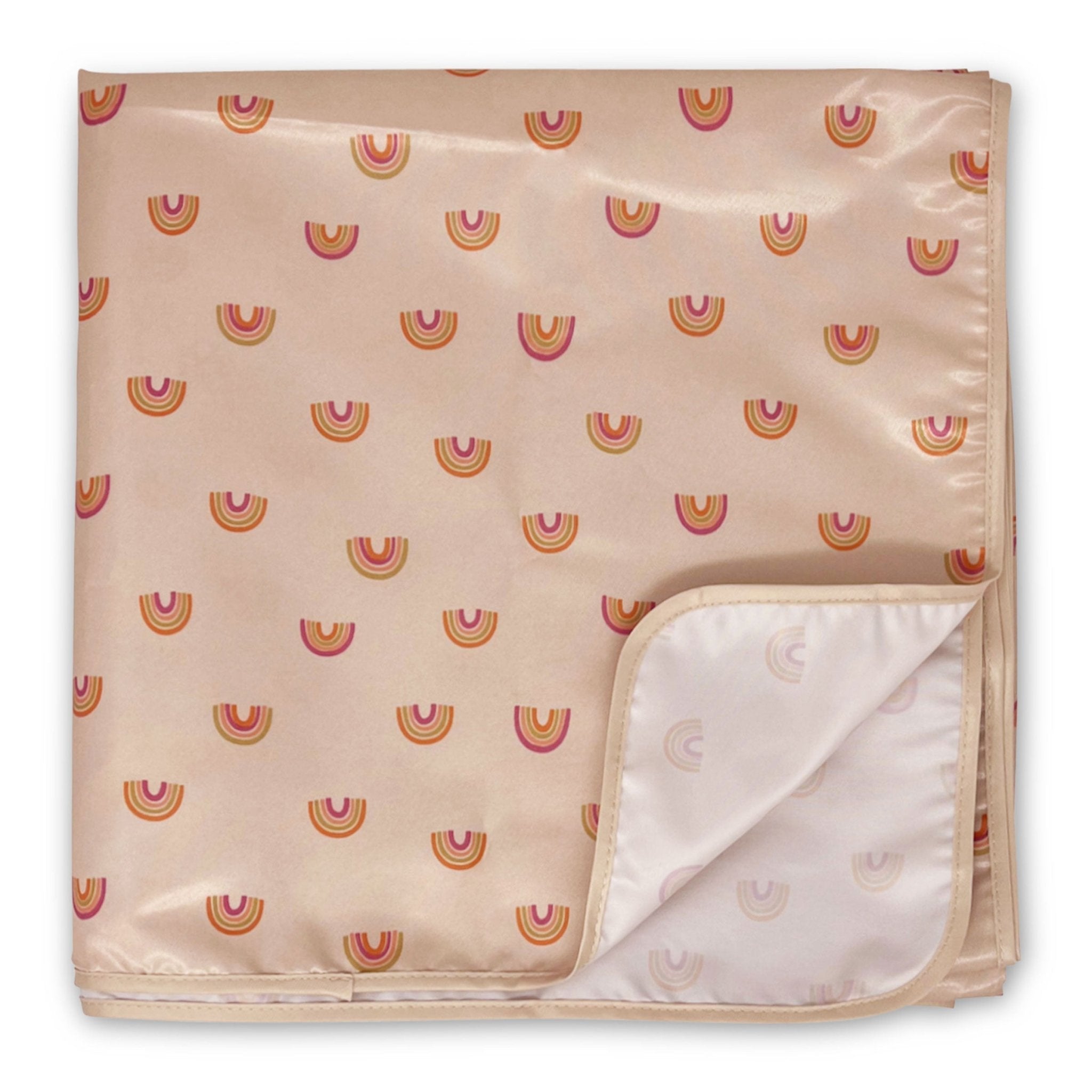 Tiny Twinkle - Mess - Proof Splat Mat for Mealtime and Playtime - Boho Rainbow
