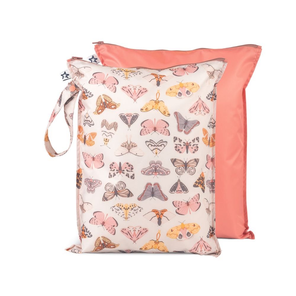 Tiny Twinkle - Mess - Proof Wet Bag 2 Pack - Flutter