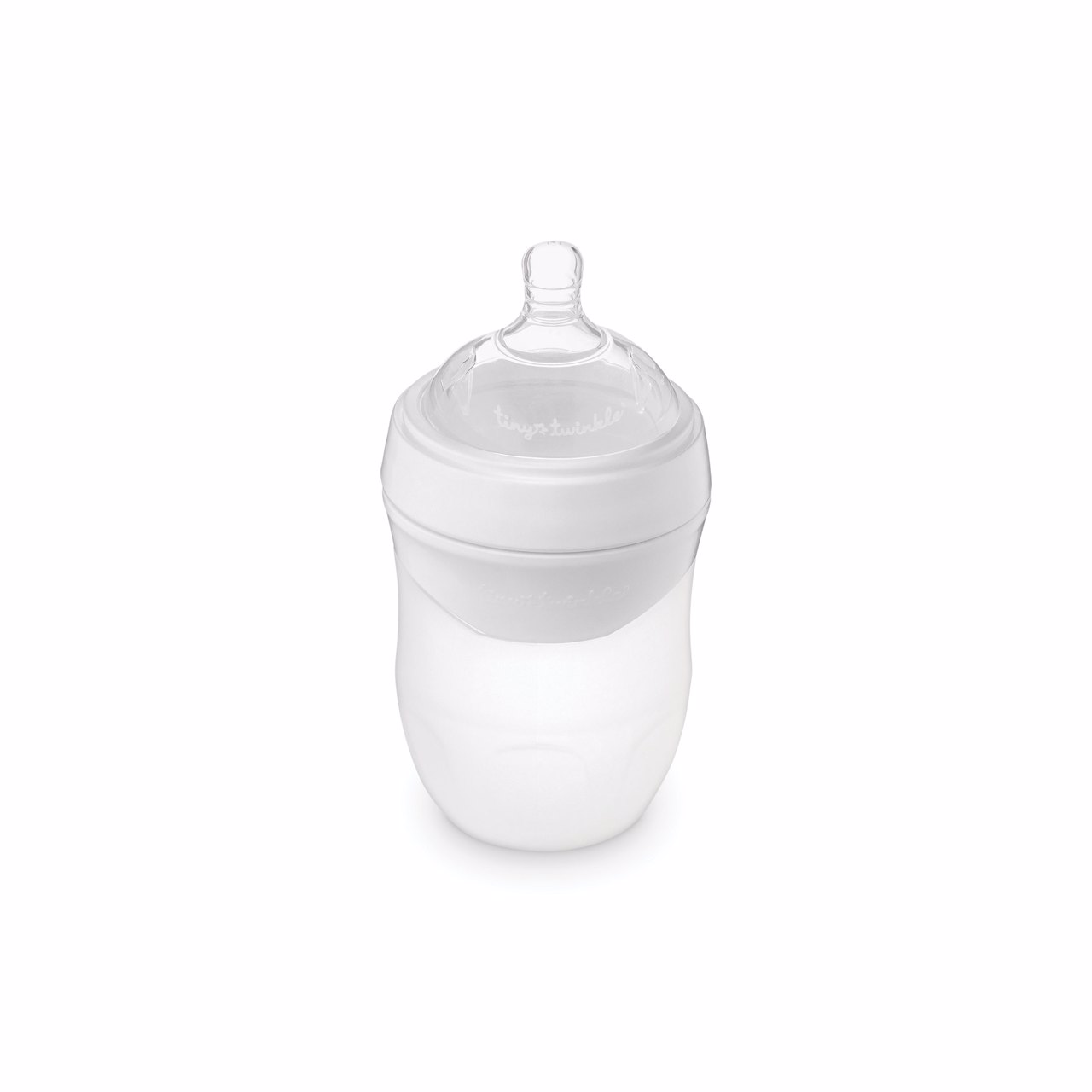 Tiny Twinkle - Silicone Baby Bottle - White