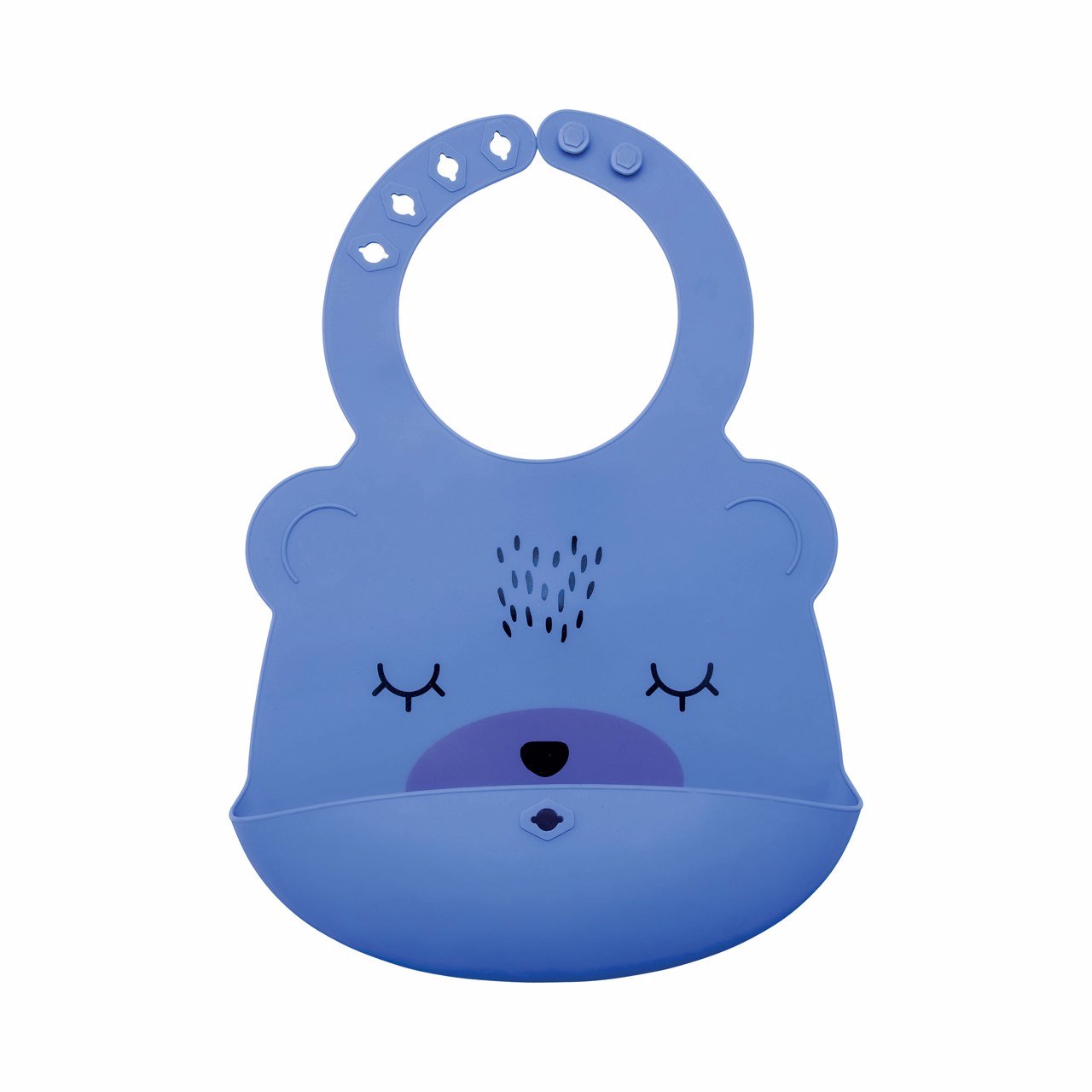 Tiny Twinkle - Silicone Roll - up Bib - Indigo Bear