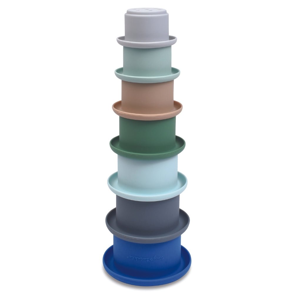 Tiny Twinkle - Silicone Stacking Toy - Indigo Set