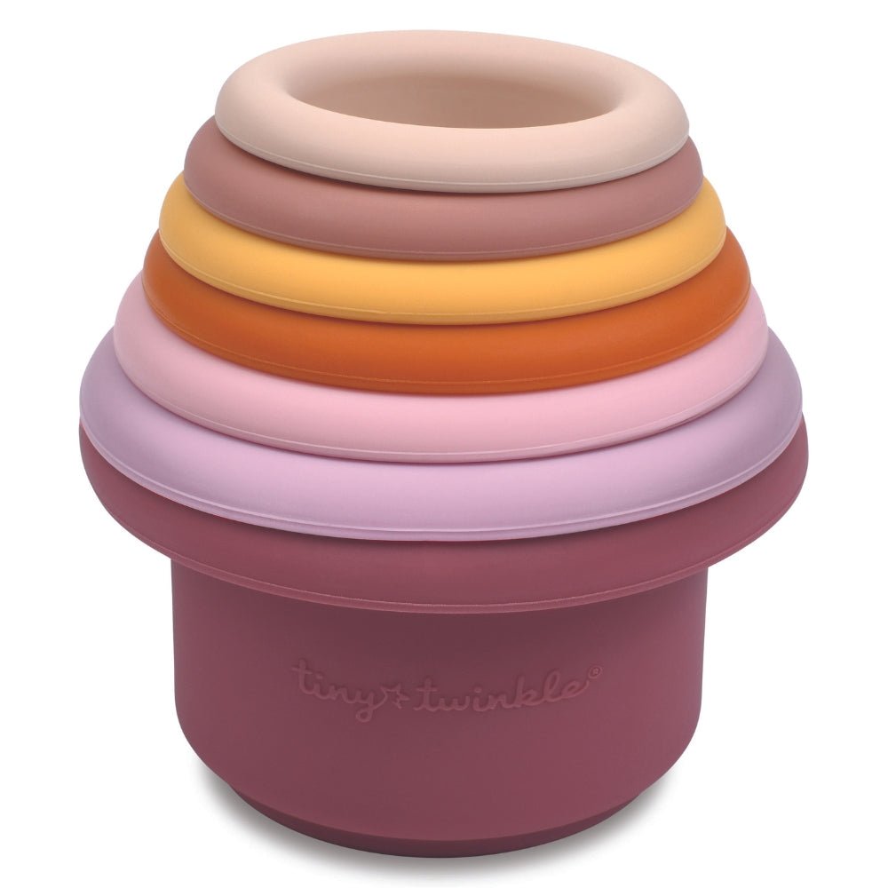 Tiny Twinkle - Silicone Stacking Toy - Rose Set