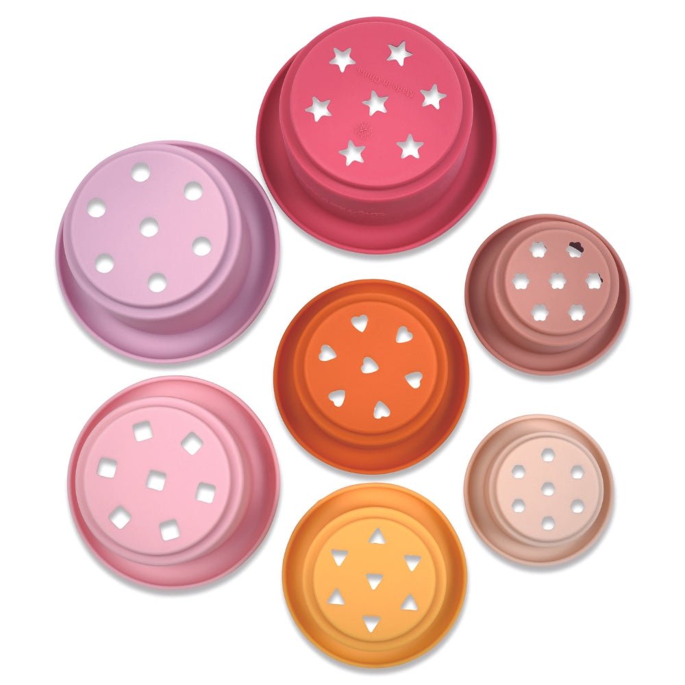 Tiny Twinkle - Silicone Stacking Toy - Rose Set