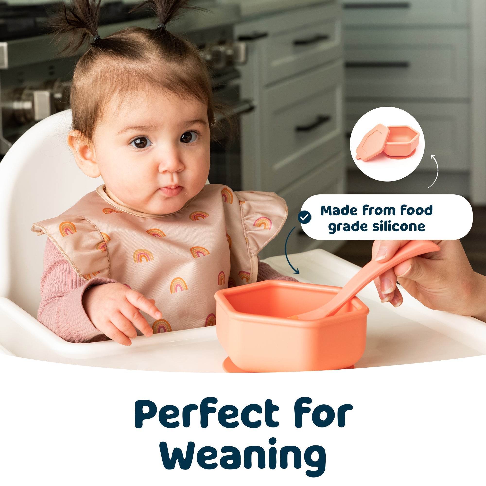Tiny Twinkle - Silicone Suction Bowl - Coral