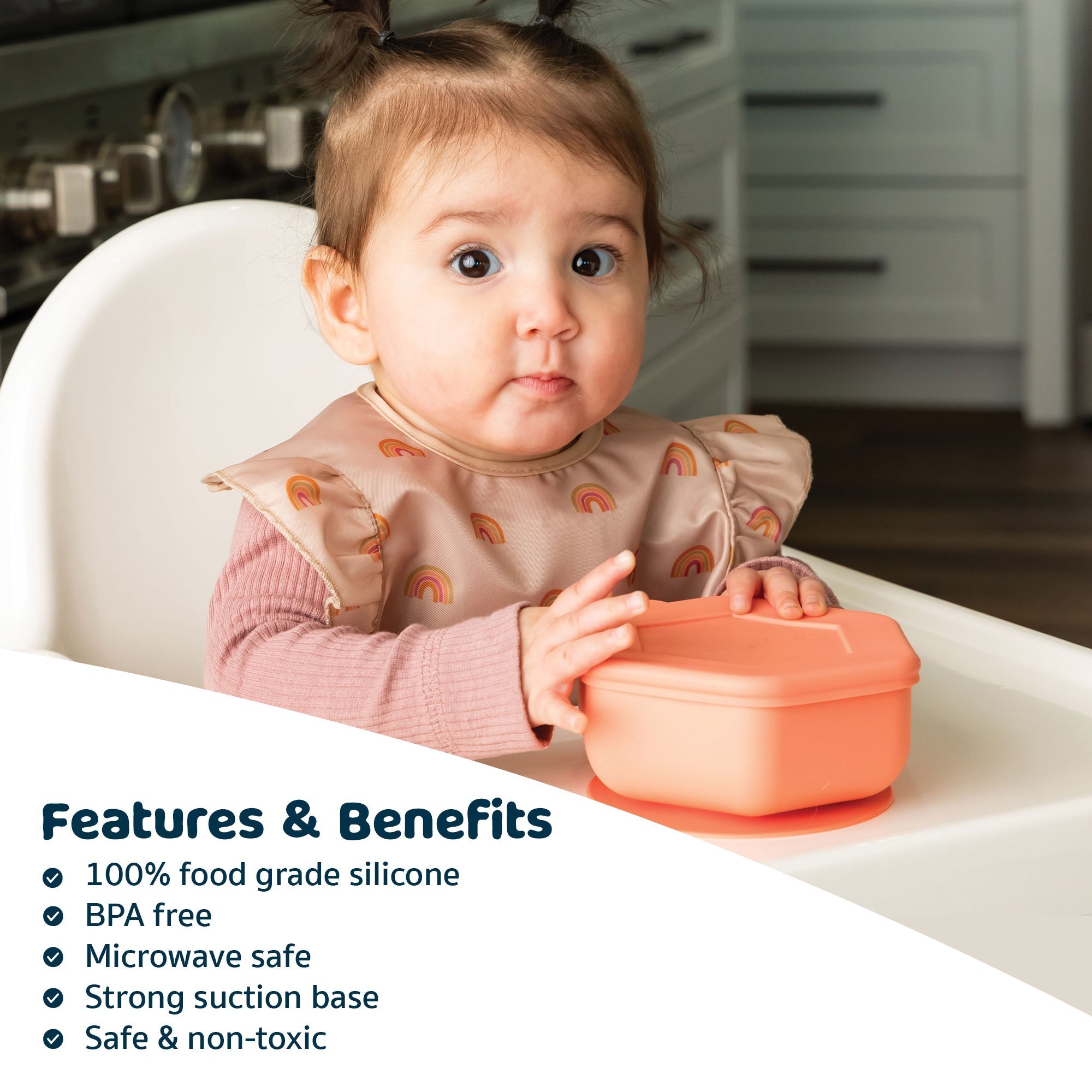Tiny Twinkle - Silicone Suction Bowl - Coral