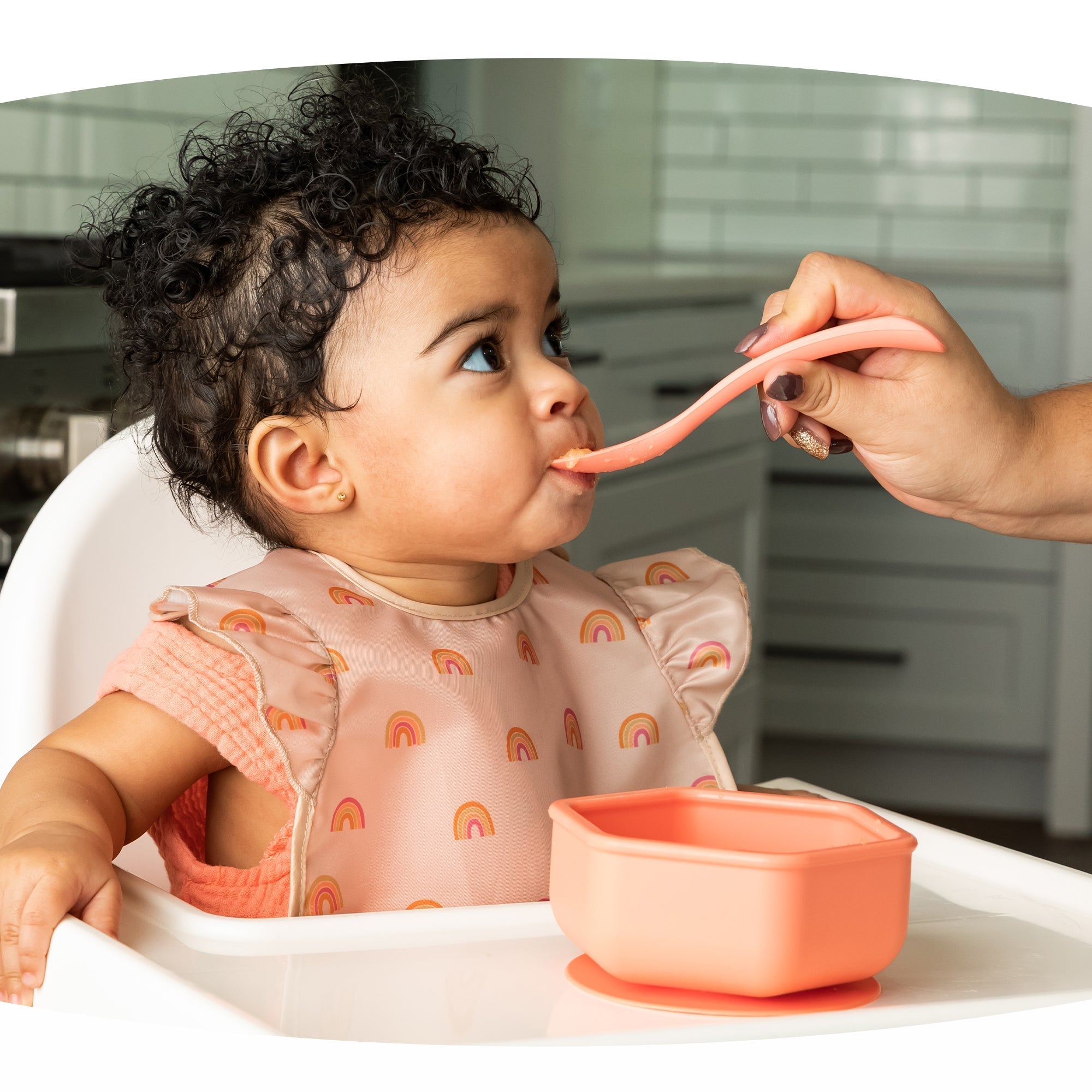 Tiny Twinkle - Silicone Suction Bowl - Coral