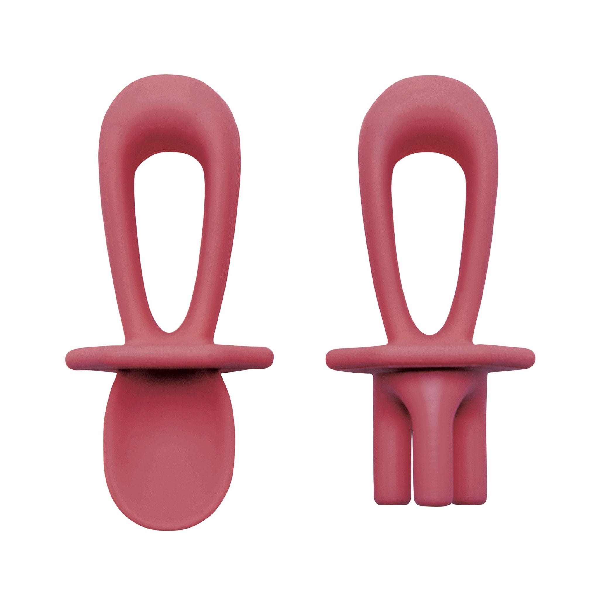 Tiny Twinkle - Silicone Training Utensils - Burgundy