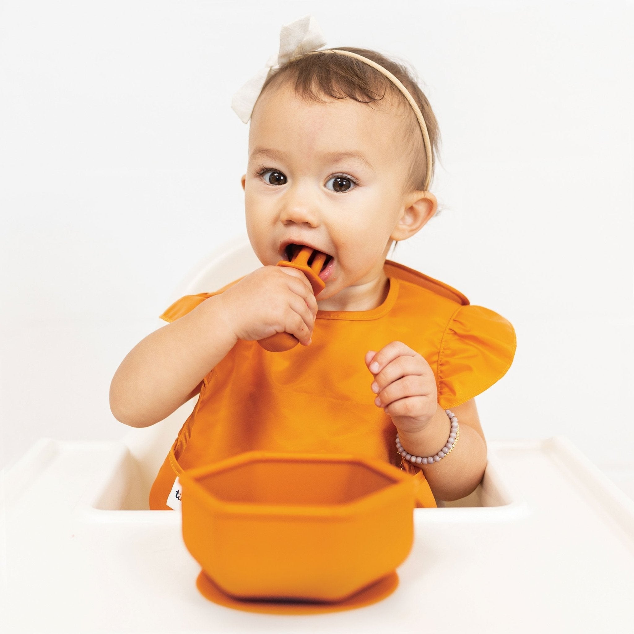 Tiny Twinkle - Silicone Training Utensils - Cinnamon