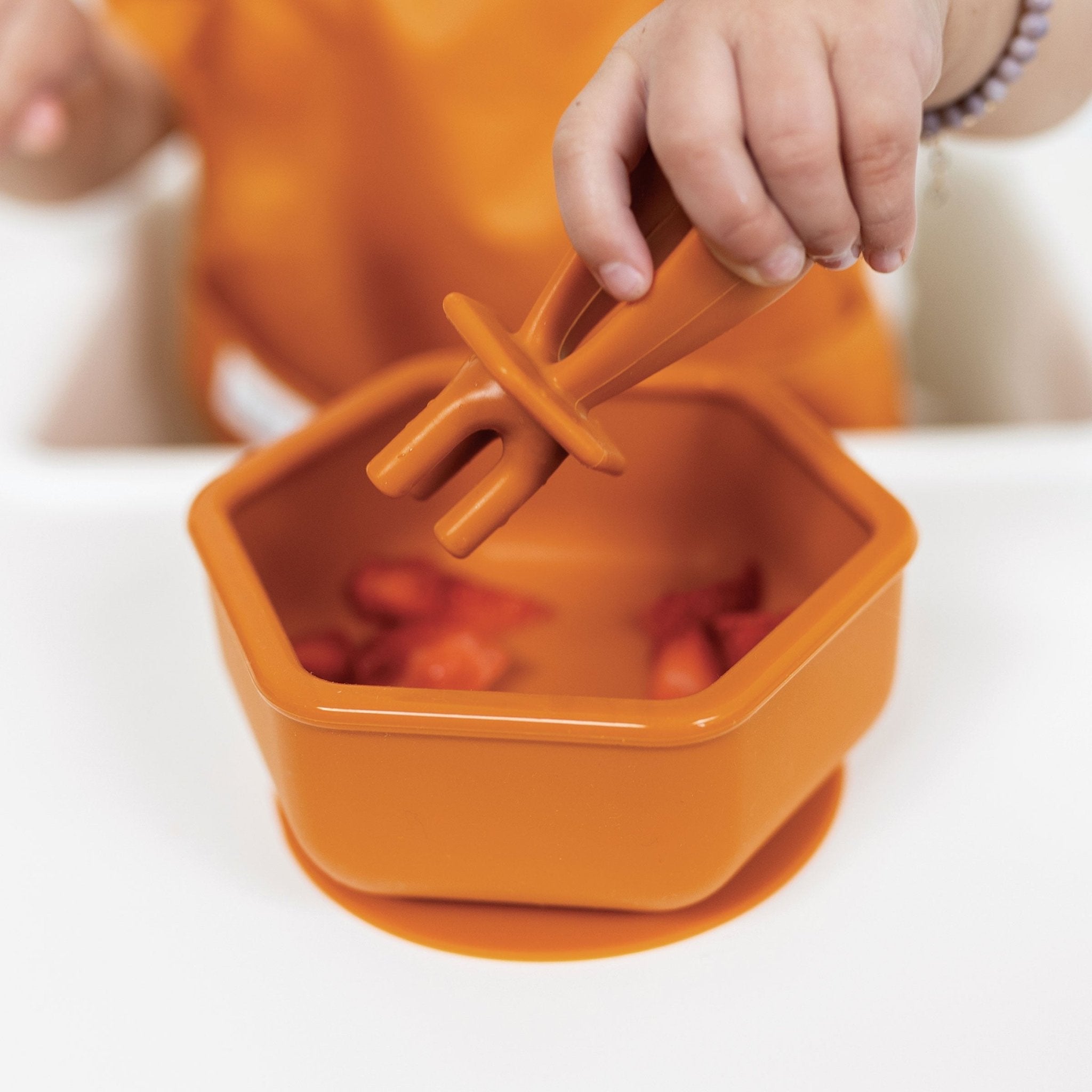 Tiny Twinkle - Silicone Training Utensils - Cinnamon