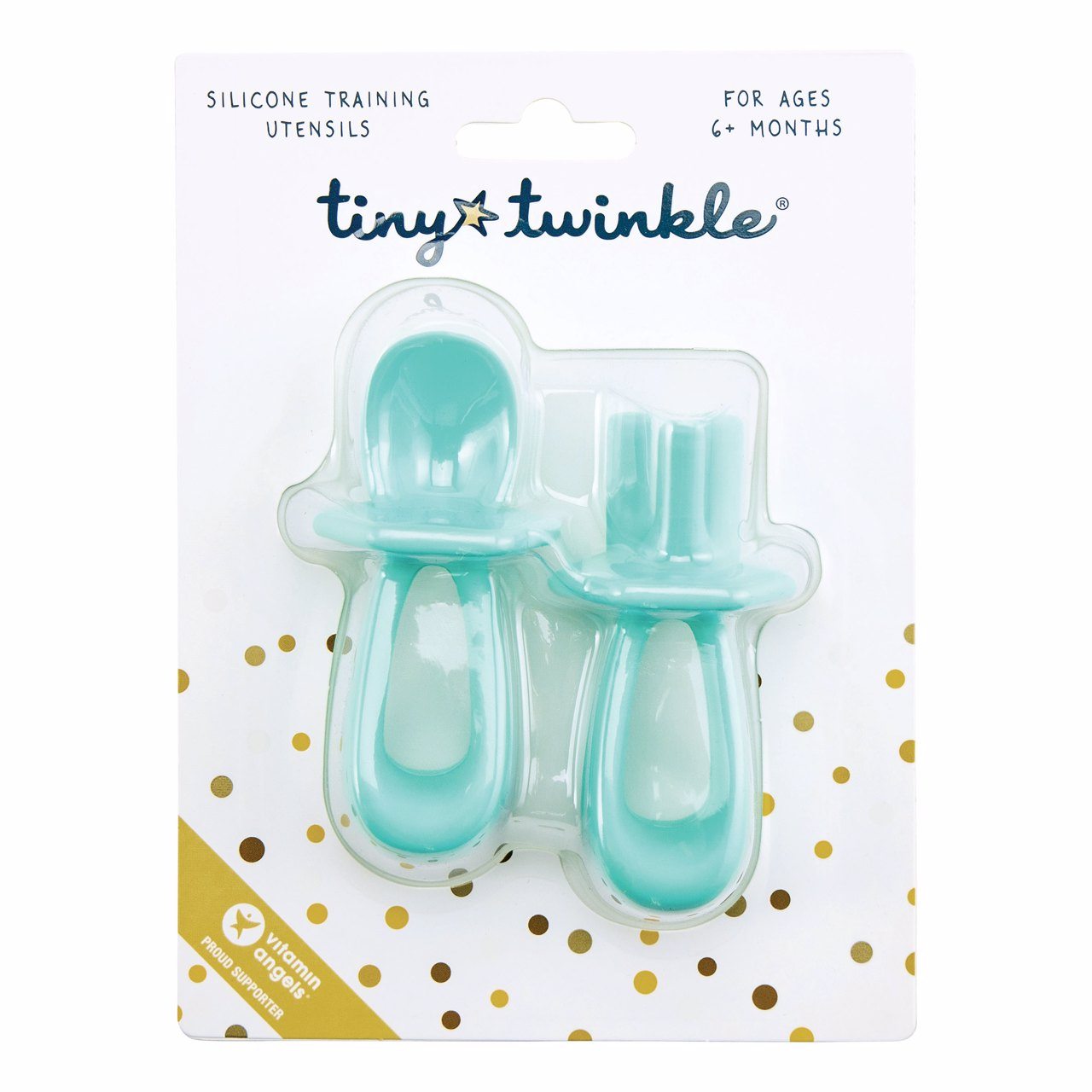 Tiny Twinkle - Silicone Training Utensils - Mint