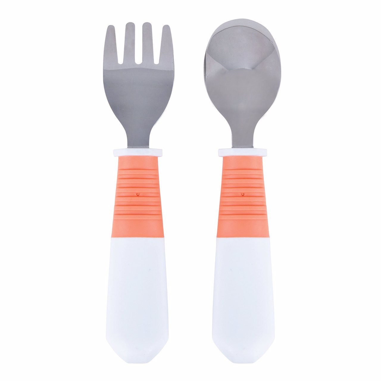 Tiny Twinkle - Stainless Steel Fork and Spoon Set - Coral
