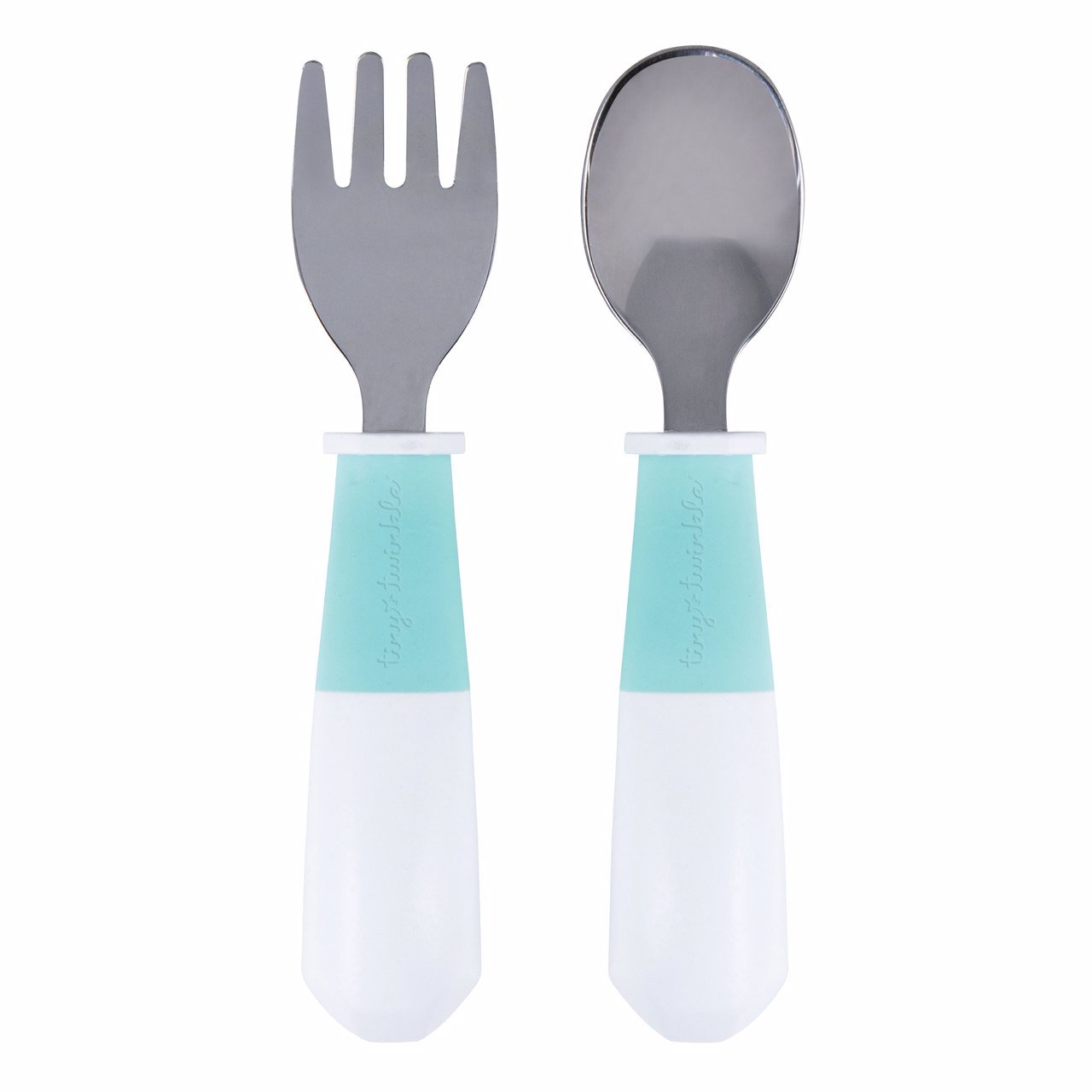 Tiny Twinkle - Stainless Steel Fork and Spoon Set - Mint