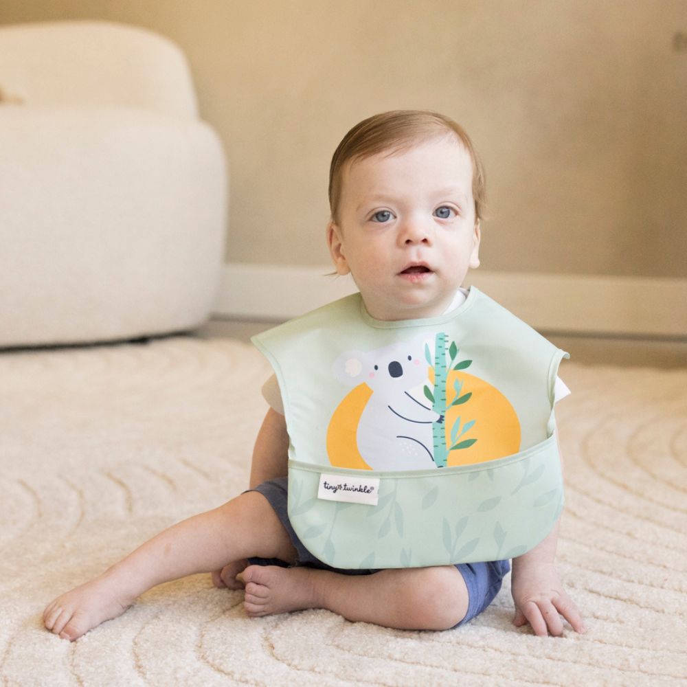 Tiny Twinkle - Mess-Proof Easy Bib - Koala Sage