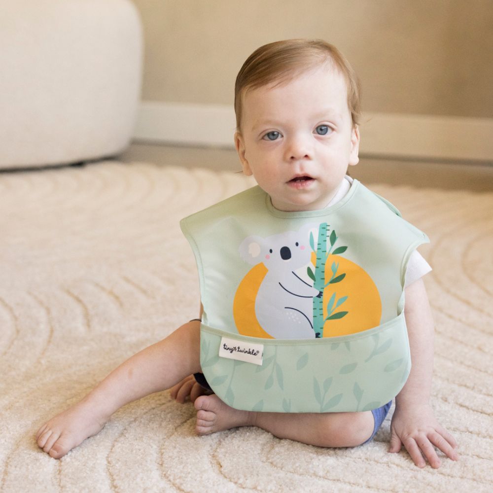 Tiny Twinkle - Mess-Proof Easy Bib - Koala Sage